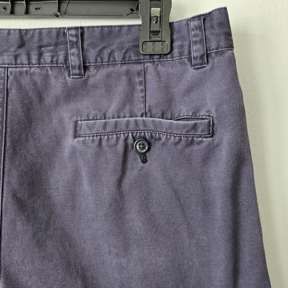 Cherokee Men’s Vintage Navy Blue Pleated Chino Shorts Dark Wash Size 34